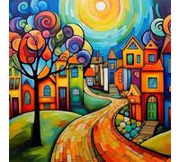 Puzzle 60 Pièces Adultes Paysage Urbain, Jeu éducatif Défi Jouets Divertissement Créatif, Puzzle Adulte 60 Pieces 35x35 cm