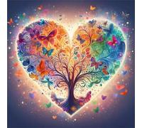 Puzzle 60 pièces,Arbre à Fleurs d'amour Puzzles pour Adultes,Jeux éducatifs,Puzzles Artistiques à Faire Soi-Même idéal pour la Décoration Intérieure et Les Cadeaux