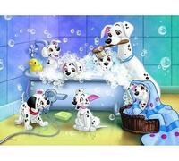 Puzzle 60 pièces - NATHAN - Les 101 Dalmatiens - Blanc - Disney - Scène de vie