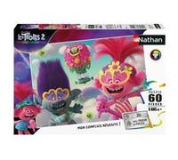 Puzzle 60 pièces Nathan Poppy et Branche Trolls 2 G