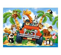 Puzzle 60 pièces Peluches en Safari - CASTORLAND - Animaux - Enfant - 5 ans - Mixte