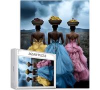 Puzzle 6000 Pièces Adultes Afrique, Puzzle 6000 Pièces Parfaitement Imbriquées Lettres au Dos, Femme Impossible Difficile Puzzles pour Adultes et Adolescents pour Hommes et Femmes Cadeaux H-1323