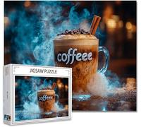 Puzzle 6000 Pieces Adultes café Jigsaw Puzzles Classiques Impossible Qualité SupéRieure Bois Panorama Art, Stimulent La Logique et La Concentration avec Une IdéE Cadeau Homme/Femme 105.5X179.5cm Q-1