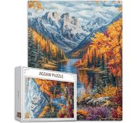 Puzzle 6000 Pièces Adultes, Cerf Puzzle Paysage Motif Désign, Grand Bois Jigsaw 179x105cm Débutant Fille éducatif Challenge Toy Emballage Cadeau for Decoration Chambre Murale, Cadeau Femme, Model538