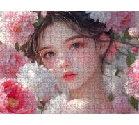 Puzzle 6000 Pieces Adultes, Challenge Casse-Tête Difficile, Format 179 x 105 cm, Puzzle Bois Coloré pour Détente, Jeu de Société Famille, Impossible Classique Jigsaw Puzzles Pivoine Femme f0-800