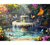 Puzzle 6000 Pieces Adultes, Challenge Casse-Tête Difficile, Format 179 x 105 cm, Puzzle Bois Coloré pour Détente, Jeu de Société Famille, Impossible Classique Jigsaw Puzzles Fontaine Papillon f0-822