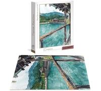 Puzzle 6000 Pièces Adultes Lac, Puzzles pour Adultes de Qualité Supérieure, Cabine Puzzles Classiques, DIY Jeu D'Intelligence De l'art de la Décoration Moderne Maison Jeu Cadeaux de Noël B-6165