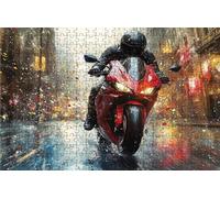 Puzzle 6000 Pieces Adultes Moto, Puzzle 6000 Pièces Bois DIY Adulte Abstrait, Puzzle Classiques Compact Box pour Tableau Decoration Murale Cadeau Femme 105 x 180cm RXPT-9097