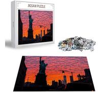 Puzzle 6000 Pièces Adultes Statue de la liberté, Puzzle 6000 Pièces Parfaitement Imbriquées Lettres au Dos, DIY Paysage Impossible Difficile Puzzles pour Adultes et Adolescents Cadeaux Noël H-423