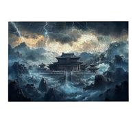 Puzzle 6000 Pièces Architecture, 6000 Pièces Puzzle Adulte, Jeu de Concentration, 179.5x105.5cm Grand Puzzles Bois pour Décoration Maison, Jeu de Puzzles Paysage pour Toute la Famille, Cadeaux, -7100