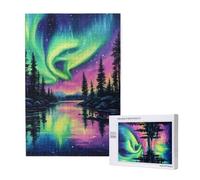 Puzzle 6000 Pieces Aurore Grand Puzzle Classiques en Bois pour Adultes, Jeux Amusants/Colorés/Impossible/Difficiles, Cadeau d'anniversaire de Festivals pour la Famille Amis Cadeaux, Paysage M-1428
