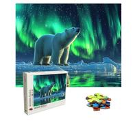Puzzle 6000 Pièces Aurore, Puzzle Adulte Bois, Impossible Classique Jigsaw Puzzles Ours, Jeu D'adresse pour Toute la Famille, Puzzles Coloré Jeu de Ponte, Decoration et Cadeau 179.5 X 105.5 cm 8p-332