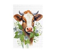 Puzzle 6000 Pieces Bœuf Puzzle Fleur 6000 Pièces Grand Adultes Difficile Jigsaw en Bois avec Boîte Cadeau, Challenge Impossible Créatif Jeu pour Adulte, Décoration, Cadeau Femme 105x179cm D-1699