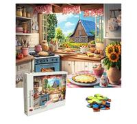 Puzzle 6000 Pièces cuisine, Puzzle Adulte Bois, Impossible Classique Jigsaw Puzzles pizza, Jeu D'adresse pour Toute la Famille, Puzzles Coloré jeu de Ponte, Decoration et Cadeau 179.5 X 105.5 cm 8p-47