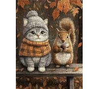 Puzzle 6000 Pièces, éCureuil FéLin Adultes Puzzle, Classique Jigsaw Puzzles, Défi Impossible, Jeu D'adresse pour Toute la Famille, Jeu Éducatif Puzzles, Décoration de la Maison DX0YL4-649