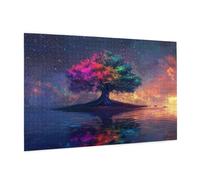 Puzzle 6000 Pièces Fantastique Puzzle Adultes Arbre De La Vie Motif avec avec Boîte Cadeau,DIY Wooden Puzzl Enjoy Activités de défi Familial,Tableau Decoration Murale,Cadeau Homme 105 x 180 cm -932Y