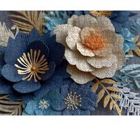 Puzzle 6000 Pieces, Fleurs Bleu Puzzle Adultes, Puzzles Bois avec Une Boîte d'emballage Exquise, Impossible Classique Jigsaw, Jeu Éducatif Puzzles, Décoration Murale Cadeau Unique R5KH-392