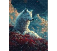 Puzzle 6000 Pièces, Fleurs De Loup Blanc Adultes Puzzle 6000, Classique Jigsaw Puzzles, Jeu Éducatif Puzzles, Défi Impossible, Jeu D'adresse pour Toute la Famille, Décoration de la Les Murs BXHZW4-21