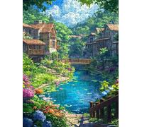 Puzzle 6000 Pièces, La RivièRe Town Adultes Puzzle, Classique Jigsaw Puzzles, Défi Impossible, Jeu D'adresse pour Toute la Famille, Jeu Éducatif Puzzles, Décoration de la Maison DX0YL4-936