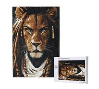 Puzzle 6000 Pieces Lion Grand Puzzle Classiques en Bois pour Adultes, Jeux Amusants/Colorés/Impossible/Difficiles, Cadeau d'anniversaire de Festivals pour la Famille Amis Cadeaux, Animal M-1314