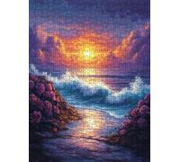 Puzzle 6000 Pièces, Mer du Soleil Couchant Adultes Puzzle, Classique Jigsaw Puzzles, Défi Impossible, Jeu D'adresse pour Toute la Famille, Jeu Éducatif Puzzles, Décoration de la Maison DX0YL4-602