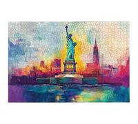 Puzzle 6000 Pièces New York, 6000 Pièces Puzzle Adulte, Jeu de Concentration, 179.5x105.5cm Grand Puzzles Bois pour Décoration Maison, Jeu de Puzzles Paysage pour Toute la Famille, Cadeau Femme, -7302