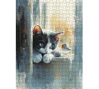 Puzzle 6000 Pièces, Oiseau Chat Adultes Puzzle 6000, Classique Jigsaw Puzzles, Jeu Éducatif Puzzles, Défi Impossible, Jeu D'adresse pour Toute la Famille, Décoration de la Les Murs BXHZW4-937