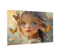 Puzzle 6000 Pièces Papillon Puzzle Adultes Fille Motif avec avec Boîte Cadeau, DIY Wooden Puzzl Enjoy Activités de défi Familial pour Tableau Decoration Murale, Cadeau Homme/Femme 105 x 180 cm -465Y