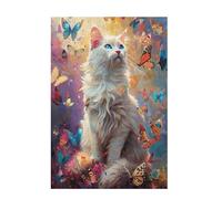 Puzzle 6000 Pieces Papillon Puzzle Chat 6000 Pièces Grand Adultes Difficile Jigsaw en Bois avec Boîte Cadeau, DIY Challenge Impossible Créatif Jeu pour Adulte, Decoration Maison 105x179cm D-1159