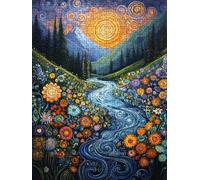 Puzzle 6000 Pièces, Paysage Abstrait Adultes Puzzle, Classique Jigsaw Puzzles, Défi Impossible, Jeu D'adresse pour Toute la Famille, Jeu Éducatif Puzzles, Décoration de la Maison DX0YL4-152
