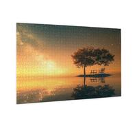 Puzzle 6000 Pièces Paysage Puzzle Adultes Arbre Motif avec avec Boîte Cadeau, DIY Wooden Puzzl Enjoy Activités de défi Familial pour Tableau Decoration Murale, Cadeau Homme/Femme 105 x 180 cm -292Y