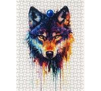 Puzzle 6000 Pièces, Pigment Loup Adultes Puzzle, Classique Jigsaw Puzzles, Défi Impossible, Jeu D'adresse pour Toute la Famille, Jeu Éducatif Puzzles, Décoration de la Maison DX0YL4-1001