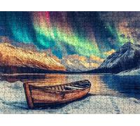 Puzzle 6000 Pièces pour Adultes, Bateau Aurore Puzzle Bois Difficile et Coloré, Grand Casse-Tête 179.5 x 105.5 cm, Jeu Anti-Stress avec Poster, Décor Maison, Cadeau Anniversaire pour Femme w0-97