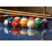 Puzzle 6000 Pieces, Puzzle Adultes 6000 Pièces Billard, Puzzles Classiques Bois 180x105 CM Queue De Billard, Exquisite Papierboxverpackung, Tragbarer Netzbeutel Geeignet für die ganze Familie RXPT-308