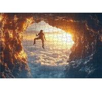 Puzzle 6000 Pieces, Puzzle Adultes 6000 Pièces Escalade, Puzzles Classiques Bois 105x180 cm Paysage, Exquisite Papierboxverpackung, Tragbarer Netzbeutel Geeignet für Die ganze Familie Cadeau RXPT-640