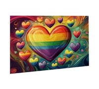 Puzzle 6000 Pièces Puzzle en Bois DIY Amour Coloré Jeu De l'art Décoration Cadeau Unique pour la Décoration de la Maison, Puzzles Familial, Parfait pour Les Soirées de Jeu,Activité Familiale fr0-779