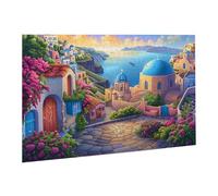 Puzzle 6000 Pièces Puzzle en Bois DIY Front De Mer Petite Ville Jeu De l'art Décoration Cadeau Unique pour la Décoration de la Maison, Puzzles Familial, Parfait pour Les Soirées de Jeu, fr0-1069