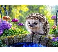 Puzzle 6000 pièces, Puzzle Impossible Adultes 179.5 x 105.5 cm, Impression Haute Définition, Jeux Éducatifs, Puzzles Bois Anti-Stress pour Toute la Famille, Décor Murale, forêt hérisson w0-758