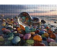 Puzzle 6000 pièces, Puzzle Impossible Adultes 179.5 x 105.5 cm, Impression Haute Définition, Jeux Éducatifs, Puzzles Bois Anti-Stress pour Toute la Famille, Décor Murale, Plage Amour w0-222