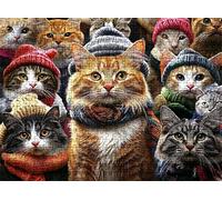 Puzzle 6000 pièces, Puzzle Impossible Adultes 179.5 x 105.5 cm, Impression Haute Définition, Jeux Éducatifs, Puzzles Bois Anti-Stress pour Toute la Famille, Décor Murale, Chat Animal w0-560