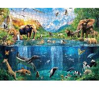 Puzzle 6000 pièces, Puzzle Impossible Adultes 179.5 x 105.5 cm, Impression Haute Définition, Jeux Éducatifs, Puzzles Bois Anti-Stress pour Toute la Famille, Décor Murale, Animal Fond la mer w0-148