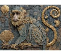Puzzle 6000 Pieces, Statue De Singe en Pierre Puzzle Adultes, Puzzles Bois avec Une Boîte d'emballage Exquise, Impossible Classique Jigsaw, Jeu Éducatif Puzzles, Décoration Murale Cadeau R5KH-327