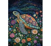 Puzzle 6000 Pièces, Tortue ChrysanthèMe Adultes Puzzle, Classique Jigsaw Puzzles, Défi Impossible, Jeu D'adresse pour Toute la Famille, Jeu Éducatif Puzzles, Décoration de la Maison DX0YL4-503