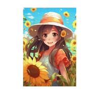 Puzzle 6000 Pieces Tournesol Puzzle Fille 6000 Pièces Grand Adultes Difficile Jigsaw en Bois avec Boîte Cadeau, DIY Challenge Impossible Créatif Jeu pour Adulte, Decoration Maison 105x179cm D-1334