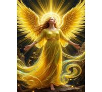 Puzzle 70 pièces,20x15 cm Puzzles pour Adultes,Jeux éducatif Puzzles Classiques Défi Jouets Cadeaux pour Puzzle de Décoration Familiale - Femme Ange d'or