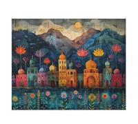 Puzzle 70 Pieces Adultes Architecture Dessin Animé 20 x 15 cm Puzzle Adulte Jeu éducatif défi Jouet Puzzle Impossible 70 Pièces Puzzles