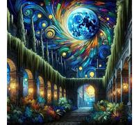 Puzzle 70 Pièces Adultes Cité Lune, Développe Observation, Logique et Concentration, Puzzle Adulte 70 Pieces 45x45 cm