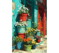 Puzzle 70 Pièces Adultes Pots Fleurs, Défis Amusants Parfait pour la Détente Créativité, Puzzle 70 Pieces 20 x 15 cm