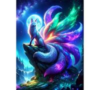 Puzzle 70 pièces Animaux fantastiques au Clair de Lune Puzzles pour Adultes Jeux d'activités Familiales,Puzzle à Faire Soi-même pour Décoration Murale de la Maison
