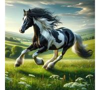 Puzzle 70 pièces,Cheval des prairies Vertes Puzzle Adulte,Divertissement créatif,Puzzles Classiques pour Adultes et Enfants à partir de 14 Ans,Décoration Murale Artistique